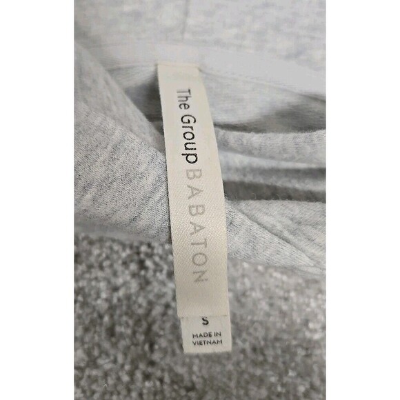 Aritzia The Group by Babaton Weekender Pullover Cinch Cropped Hoodie Gray Sz S - Picture 6 of 10